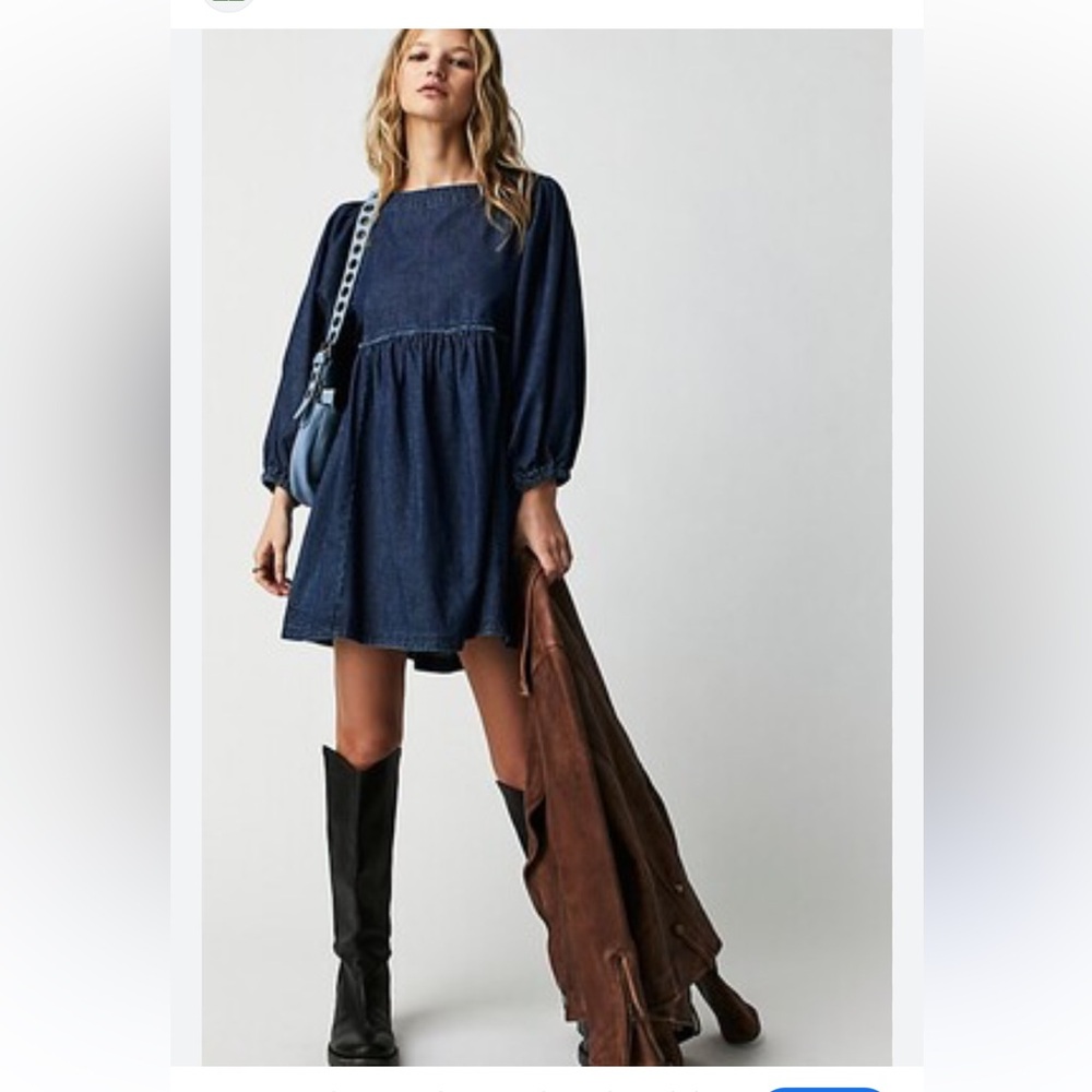 Free People Denim Mini  Dress